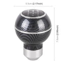Universal Car Carbon Fiber Texture Metal Gear Shift Knob (Silver)