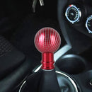 Universal Car Carbon Fiber Texture Metal Gear Shift Knob (Red)