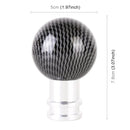 Universal Car Carbon Fiber Texture Metal Gear Shift Knob (Silver Black)