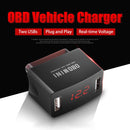Mini Dual USB Charger Adapter Car OBD Charging Socket