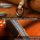 For Volkswagen Car Cowhide Leather Key Protective Cover Key Case, B Version(Brown)