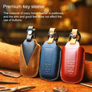 For Toyota Car Cowhide Leather Key Protective Cover Key Case, Two Keys Version(Brown)