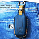 For Toyota Car Cowhide Leather Key Protective Cover Key Case, Two Keys Version (Brown)