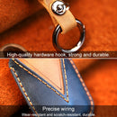 For Kia Old Style Car Cowhide Leather Key Protective Cover Key Case (Brown)