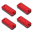 4 PCS 10-30V 8LED Car Tail Light Side Lamp (Red Light)