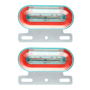 2 PCS 12V 12LED Car Oval Side Lamp(Red Light)