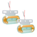 2 PCS 24V 12LED Car Oval Side Lamp (Red Light)