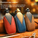 For BMW Old Style Car Cowhide Leather Key Protective Cover Key Case, Three Keys Version (Brown)