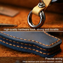 For Mercedes-Benz Old Style Car Cowhide Leather Key Protective Cover Key Case (Brown)