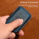 For Land Rover Car Cowhide Leather Key Protective Cover Key Case (Blue)