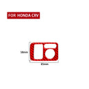 For Honda CRV 2007-2011 Car Carbon Fiber Rear Mirror Adjustment Switch Frame Decorative Sticker, Left Drive (Red)