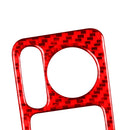 For Honda CRV 2007-2011 Car Carbon Fiber Rear Mirror Adjustment Switch Frame Decorative Sticker, Left Drive (Red)