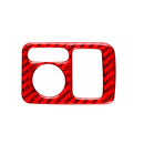 For Honda CRV 2007-2011 Car Carbon Fiber Rear Mirror Adjustment Switch Frame Decorative Sticker, Right Drive (Red)