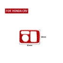 For Honda CRV 2007-2011 Car Carbon Fiber Rear Mirror Adjustment Switch Frame Decorative Sticker, Right Drive (Red)