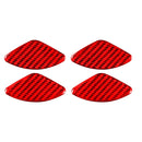 4 PCS Set for Honda CRV 2007-2011 Carbon Fiber Car Inner Door Bowl Patch Decorative Sticker,Left and Right Drive Universal(Red)