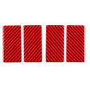 4 PCS Set for Honda CRV 2007-2011 Carbon Fiber Car Inner Armrest Gasket Decorative Sticker,Left and Right Drive Universal (Red)