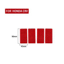 4 PCS Set for Honda CRV 2007-2011 Carbon Fiber Car Inner Armrest Gasket Decorative Sticker,Left and Right Drive Universal (Red)