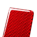 4 PCS Set for Honda CRV 2007-2011 Carbon Fiber Car Inner Armrest Gasket Decorative Sticker,Left and Right Drive Universal (Red)
