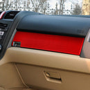 For Honda CRV 2007-2011 Carbon Fiber Car Co-pilot Glove Box Panel Decorative Sticker,Left Drive (Red)