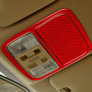 2 PCS Set for Honda CRV 2007-2011 Carbon Fiber Car Front Reading Light Panel Decorative Sticker,Left and Right Drive Universal (Red)