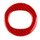 Car Carbon Fiber Steering Wheel Decorative Sticker for Mazda CX-5 2017-2018, Left and Right Drive (Red)