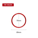 Car Carbon Fiber Steering Wheel Decorative Sticker for Mazda 3 Axela 2017-2018, Left and Right Drive (Red)