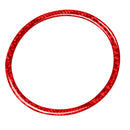 Car Carbon Fiber Steering Wheel Decorative Sticker for Mazda 3 Axela 2017-2018, Left and Right Drive (Red)