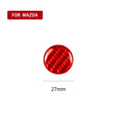 Car Carbon Fiber Multimedia Buttons Decorative Sticker for Mazda 3 / 6 / CX-9 / CX-5, Left and Right Drive (Red)