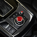 Car Carbon Fiber Multimedia Buttons Decorative Sticker for Mazda 3 / 6 / CX-9 / CX-5, Left and Right Drive (Red)