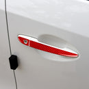 Car Carbon Fiber without Hole Outside Door Handle Decorative Sticker for Mazda CX-5 2017-2018, Right Drive (Red)