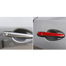 Car Carbon Fiber without Hole Outside Door Handle Decorative Sticker for Mazda CX-5 2017-2018, Right Drive (Red)