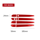 Car Carbon Fiber with Hole Outside Door Handle Decorative Sticker for Mazda CX-5 2017-2018, Right Drive (Red)