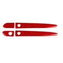 Car Carbon Fiber with Hole Outside Door Handle Decorative Sticker for Mazda CX-5 2017-2018, Right Drive (Red)