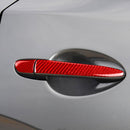 Car Carbon Fiber with Hole Outside Door Handle Decorative Sticker for Mazda CX-5 2017-2018, Right Drive (Red)
