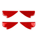 Car Carbon Fiber Inside Door Bowl Decorative Sticker for Mazda CX-5 2013-2018, Left and Right Drive(Red)