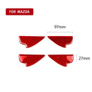Car Carbon Fiber Inside Door Bowl Decorative Sticker for Mazda CX-5 2013-2018, Left and Right Drive(Red)