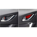 Car Carbon Fiber Inside Door Bowl Decorative Sticker for Mazda CX-5 2013-2018, Left and Right Drive(Red)