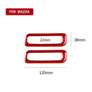 Car Carbon Fiber A-pillar Air Outlet Decorative Sticker for Mazda CX-5 2017-2018, Left and Right Drive (Red)