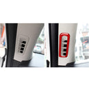 Car Carbon Fiber A-pillar Air Outlet Decorative Sticker for Mazda CX-5 2017-2018, Left and Right Drive (Red)