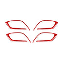 Car Carbon Fiber Inside Door Handle Decorative Sticker for Mazda CX-5 2017-2018, Left and Right Drive (Red)