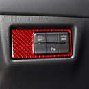 Car Carbon Fiber Headlight Decorative Sticker for Mazda CX-5 2017-2018, Left and Right Drive (Red)