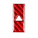 Car Carbon Fiber Warning Light Decorative Sticker for Mazda CX-5 2017-2018, Left and Right Drive (Red)