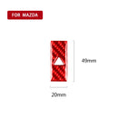 Car Carbon Fiber Warning Light Decorative Sticker for Mazda CX-5 2017-2018, Left and Right Drive (Red)
