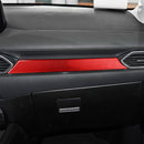 Car Carbon Fiber Dashboard Panel Decorative Sticker for Mazda CX-5 2017-2018, Left and Right Drive (Red)