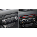 Car Carbon Fiber Central Control Panel Decorative Sticker for Mazda CX-5 2017-2018, Left and Right Drive (Red)
