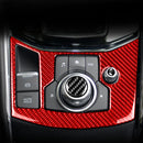 Car Carbon Fiber Handbrake Panel Decorative Sticker for Mazda CX-5 2017-2018, Left Drive (Red)