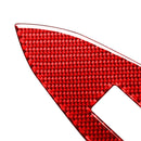 Car Carbon Fiber Window Glass Lift Panel Decorative Sticker for Toyota RAV4 2006-2013, Left Drive (Red)