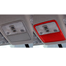 Car Carbon Fiber Front Reading Light Panel Decorative Sticker for Toyota RAV4 2006-2013, Left and Right Drive (Red)