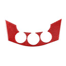 Car Carbon Fiber Central Control Switch Panel Decorative Sticker for Toyota RAV4 2006-2013, Left and Right Drive (Red)