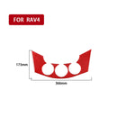 Car Carbon Fiber Central Control Switch Panel Decorative Sticker for Toyota RAV4 2006-2013, Left and Right Drive (Red)